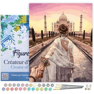 Kit de Peinture Guidée Figuredart - 40x50cm - Taj Mahal - Publicité Kit de Peinture Guidée Figuredart - 40x50cm - Taj Mahal - Publicité