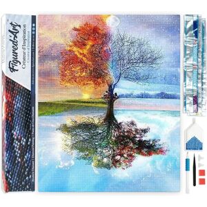 Robustes Baum der vier Jahreszeiten Diamantkunst 40x50cm Robustes Baum der vier Jahreszeiten Diamantkunst 40x50cm