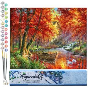 Figured'Art Herbst Fluss Boot Malset - Malset Figured'Art Herbst Fluss Boot Malset - Malset