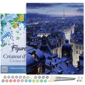 Figured ART Peinture par numéros - VUE DES TOITS DE PARIS sur cadre 40 x 50 cm - Kit de peinture par numéros - Publicité Figured ART Peinture par numéros - VUE DES TOITS DE PARIS sur cadre 40 x 50 cm - Kit de peinture par numéros - Publicité