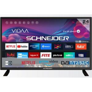 Schneider GMSCLED24HV100 - TV intelligent HD de 24" - Noir - Publicité Schneider GMSCLED24HV100 - TV intelligent HD de 24" - Noir - Publicité