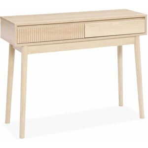 Sweeek Wooden Effect Console - 2 Drawer Scandinavian Style Sweeek Wooden Effect Console - 2 Drawer Scandinavian Style