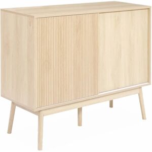 Sweeek Light Wood Scandinavian Buffet with Sliding Doors Sweeek Light Wood Scandinavian Buffet with Sliding Doors