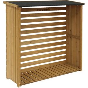 Sweeek Abri à Bois en Bois - 120x45x120cm - Résistant aux Intempéries - Publicité Sweeek Abri à Bois en Bois - 120x45x120cm - Résistant aux Intempéries - Publicité