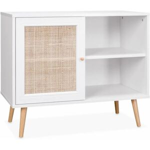 Alice's Garden Bamboo Storage Cabinet - Vintage - 2 Levels - White Alice's Garden Bamboo Storage Cabinet - Vintage - 2 Levels - White