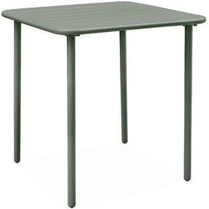 Sweeek Kaki Metal Garden Table - 2 Seats - 70x70cm Sweeek Kaki Metal Garden Table - 2 Seats - 70x70cm