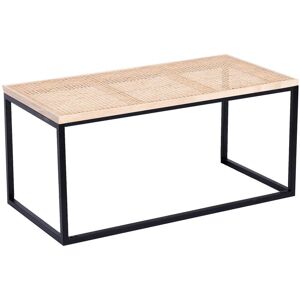 Nordlys Steel Rattan Coffee Table - Industrial Style Nordlys Steel Rattan Coffee Table - Industrial Style
