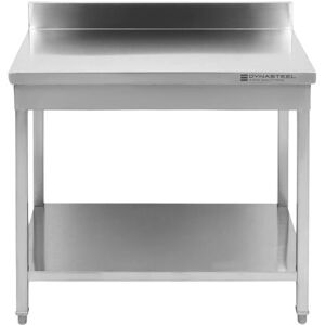 Dynasteel - Table Inox avec Dosseret et Étagère - P 700 mm - Publicité Dynasteel - Table Inox avec Dosseret et Étagère - P 700 mm - Publicité