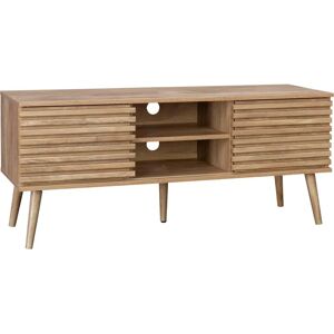 SWEEEK Scandinavian TV Stand - Wooden Doors & Central Shelf SWEEEK Scandinavian TV Stand - Wooden Doors & Central Shelf
