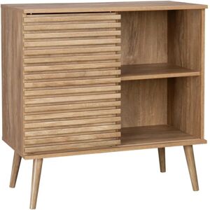 Sweeek Natural Scandinavian Sideboard - Sliding Door, Shelves, Storage Sweeek Natural Scandinavian Sideboard - Sliding Door, Shelves, Storage