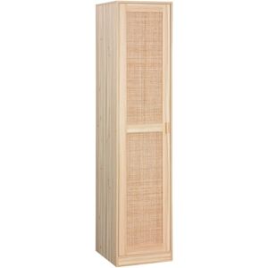 Sweeek Natural Wardrobe with Cane Door - Wardrobe Sweeek Natural Wardrobe with Cane Door - Wardrobe