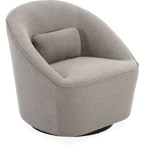 Sweeek Fauteuil Eucalyptus - Rotation 360°, Polyester, Beige - Fauteuil - Publicité Sweeek Fauteuil Eucalyptus - Rotation 360°, Polyester, Beige - Fauteuil - Publicité