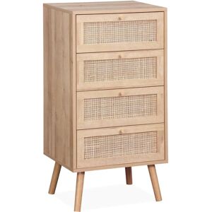 Sweeek Natural 4-Drawer Chiffonier - Chiffonier Sweeek Natural 4-Drawer Chiffonier - Chiffonier