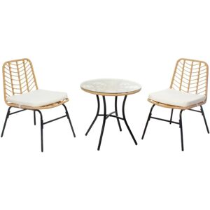 Concept-usine Ensemble de Mobilier de Jardin - 2 Places, Rotin Naturel - Publicité Concept-usine Ensemble de Mobilier de Jardin - 2 Places, Rotin Naturel - Publicité