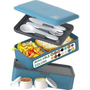 Boîte Bento Bleue Umami - Lunch Box 1.2L, Étanche, Compatible Micro-ondes - Publicité Boîte Bento Bleue Umami - Lunch Box 1.2L, Étanche, Compatible Micro-ondes - Publicité