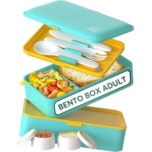 Umami Original Bento Box Set 1.183 L Turquoise, Geel - Lunch Box Umami Original Bento Box Set 1.183 L Turquoise, Geel - Lunch Box