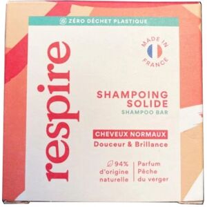 Shampoing Solide Pêche du Verger Respire - Cheveux Normaux - 75g - Publicité Shampoing Solide Pêche du Verger Respire - Cheveux Normaux - 75g - Publicité