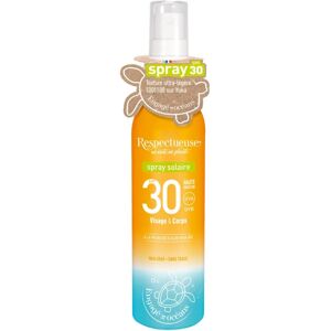 Respectueuse Spray Solaire SPF30 & SPF50 - Visage et Corps - Publicité Respectueuse Spray Solaire SPF30 & SPF50 - Visage et Corps - Publicité