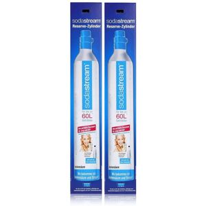 Sodastream 2 x 60L Cylindres de CO2 - Compatible avec toutes les machines à soda Sodastream 2 x 60L Cylindres de CO2 - Compatible avec toutes les machines à soda