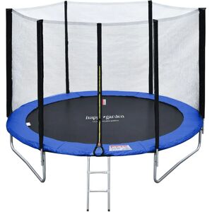 Happy Garden - Trampoline compact réversible bleu/vert 245cm - Kit sécurité - Publicité Happy Garden - Trampoline compact réversible bleu/vert 245cm - Kit sécurité - Publicité