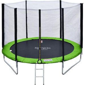 Happy Garden - Trampolino reversibile verde/blu 245cm - Pack sicurezza Happy Garden - Trampolino reversibile verde/blu 245cm - Pack sicurezza