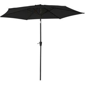 Happy Garden Hapuna Parasol rond noir 2,70m - Publicité Happy Garden Hapuna Parasol rond noir 2,70m - Publicité