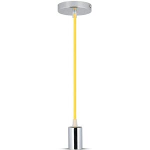 V-TAC VT-7338 Chrome Pendant Light - E27, Yellow Cord V-TAC VT-7338 Chrome Pendant Light - E27, Yellow Cord