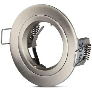 V-TAC VT-774 Recessed Round Aluminum Spotlight Holder - Nickel Satinato V-TAC VT-774 Recessed Round Aluminum Spotlight Holder - Nickel Satinato