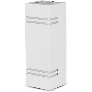 V-TAC Wandleuchte + Deckenleuchte, GU10, Edelstahl, Weiß, IP44 V-TAC Wandleuchte + Deckenleuchte, GU10, Edelstahl, Weiß, IP44