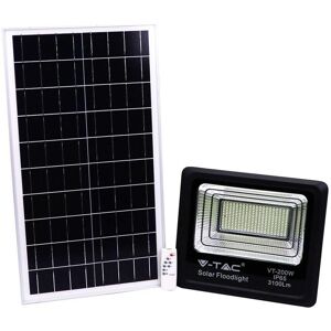 V-TAC VT-200W Solar LED Floodlight - Black, 4000K V-TAC VT-200W Solar LED Floodlight - Black, 4000K