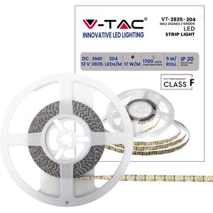 V-TAC VT-2835-17 Bande LED - 5m, 6400K, 8500LM, IP20, Blanc froid V-TAC VT-2835-17 Bande LED - 5m, 6400K, 8500LM, IP20, Blanc froid