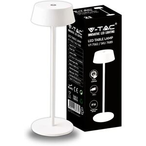 V-tac VT-7562 Touch Dimmbar Wiederaufladbare Weiße Tischlampe V-tac VT-7562 Touch Dimmbar Wiederaufladbare Weiße Tischlampe