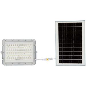 V-tac VT-120W LED Solar Floodlight - White - 6400K - 12000mAh - 3M Cable V-tac VT-120W LED Solar Floodlight - White - 6400K - 12000mAh - 3M Cable