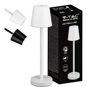 V-TAC Weiße Wiederaufladbare LED-Tischlampe 3W - Innen IP20 V-TAC Weiße Wiederaufladbare LED-Tischlampe 3W - Innen IP20