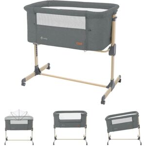 Kikkaboo Co-sleeper Amaris Dark Grey - Adjustable, One Side Opening, Wheels Kikkaboo Co-sleeper Amaris Dark Grey - Adjustable, One Side Opening, Wheels