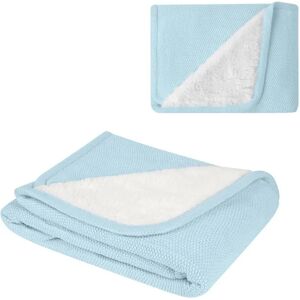 Kikkaboo Babydecke Hellblau - gestrickte Kuscheldecke Kikkaboo Babydecke Hellblau - gestrickte Kuscheldecke