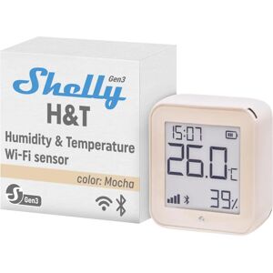 Shelly H&T Gen3 Mocha Temperature & Humidity Sensor - Smart Home Shelly H&T Gen3 Mocha Temperature & Humidity Sensor - Smart Home