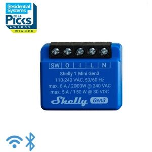 Shelly Shelly 1 Mini Gen3 Smart switch - Blue Shelly Shelly 1 Mini Gen3 Smart switch - Blue