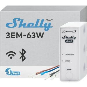 Shelly 3EM-63W Gen3 Energiemessgerät - Unterstützt 63A, Echtzeitüberwachung Shelly 3EM-63W Gen3 Energiemessgerät - Unterstützt 63A, Echtzeitüberwachung