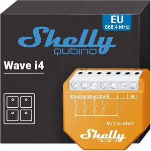 Shelly Qubino Wave i4 Smart Switch - Z-Wave, 230V, Orange Shelly Qubino Wave i4 Smart Switch - Z-Wave, 230V, Orange