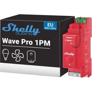Shelly Qubino Wave PRO 1PM Z-Wave Electrical Relay - Red Shelly Qubino Wave PRO 1PM Z-Wave Electrical Relay - Red