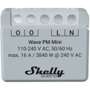 Shelly Qubino Wave PM Mini - Smart Z-Wave switch grå 16A Shelly Qubino Wave PM Mini - Smart Z-Wave switch grå 16A