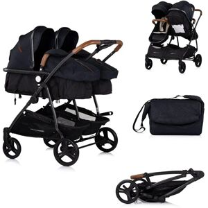 Poussette Duo Smart pour frères et sœurs - Pliable - Beige - Publicité Poussette Duo Smart pour frères et sœurs - Pliable - Beige - Publicité