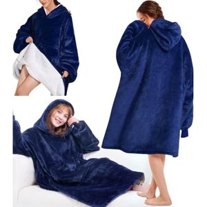 HARD-ER Blå Tæppe Hættetrøje - Tæppe Sweatshirt HARD-ER Blå Tæppe Hættetrøje - Tæppe Sweatshirt