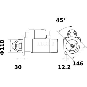 MAHLE MS 79 Käynnistin - Startmotor MAHLE MS 79 Käynnistin - Startmotor