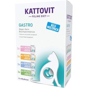 Kattovit Gastro Pack - Nourriture humide pour chats - 12 x 85g - Publicité Kattovit Gastro Pack - Nourriture humide pour chats - 12 x 85g - Publicité