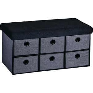 KESPER Polsterkommode - 6 compartimentos - 76x38x38cm - gris oscuro Banco de almacenamiento KESPER Polsterkommode - 6 compartimentos - 76x38x38cm - gris oscuro Banco de almacenamiento