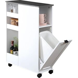 Carro de Cocina Compacto Kesper con Cubo - Almacenamiento Carro de Cocina Compacto Kesper con Cubo - Almacenamiento
