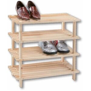 Kesper Modello 69724 Scaffale scarpe in legno naturale - 4 livelli Kesper Modello 69724 Scaffale scarpe in legno naturale - 4 livelli