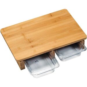 Kesper Bamboo Cutting Board with 2 Trays - Cutlery Safe Kesper Bamboo Cutting Board with 2 Trays - Cutlery Safe